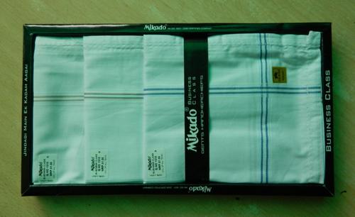 Mikado 100% Cotton Handkerchiefs - 10 Pcs. Box