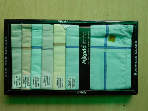 Mikado 100% Cotton Handkerchiefs - 10 Pcs. Box