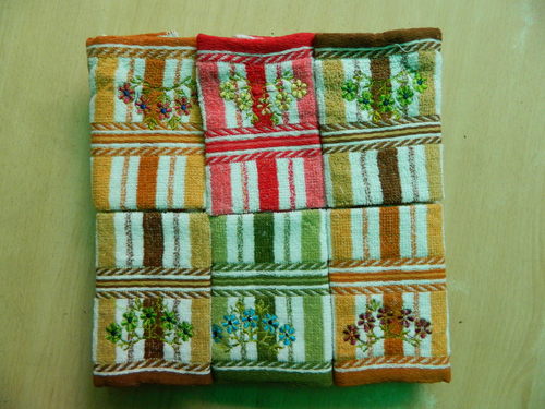 Face Towels - Cotton, 12x12 Inches, Multi-Color | Soft, Absorbent, Durable, Reusable, 12pcs Pack
