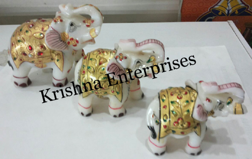 Marble Elephant Statues
