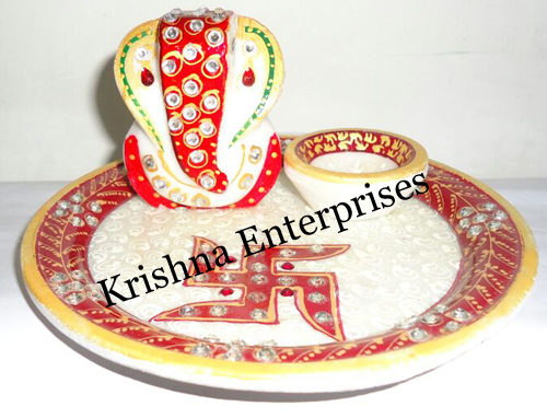 Marble Pooja Plate
