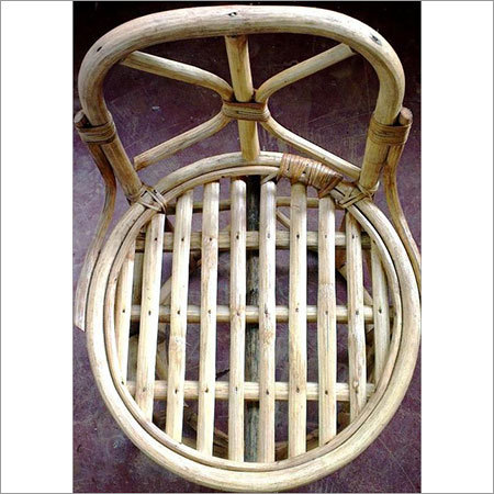 Cane Armless Chair - Indian Cane, Glossy Gala Polish, Contemporary Style, Cushioned Seat