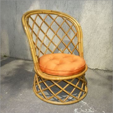 Cane Armless Chair