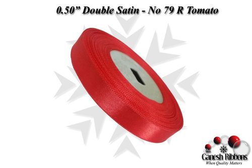 Double Satin Ribbons - R Tomato