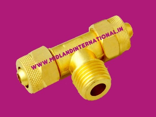 Brass PU Male Tee