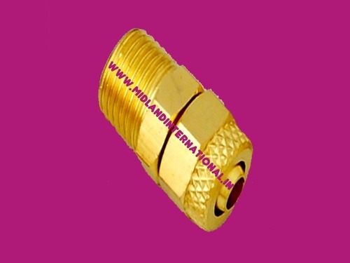 Brass PU Male Connector