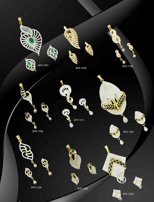 Artificial Diamond Studded Pendant