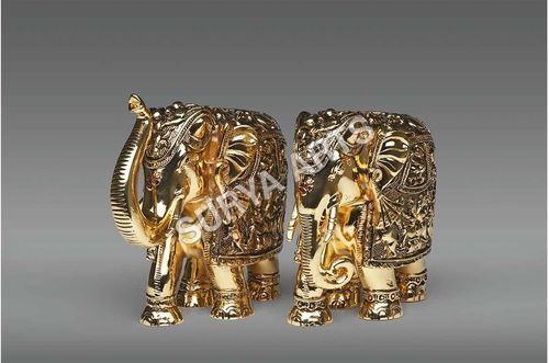 Gold Plated Elephant Statue