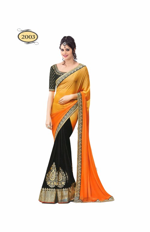 Digital Partywear printed sarees