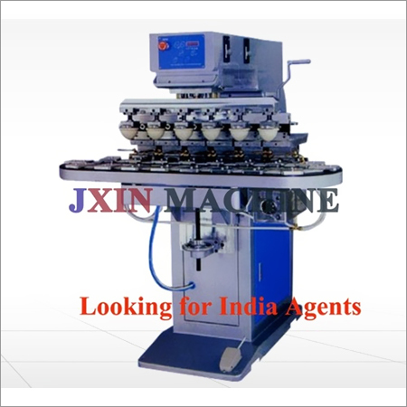 pad printing machine with rotary tablei 6 colori