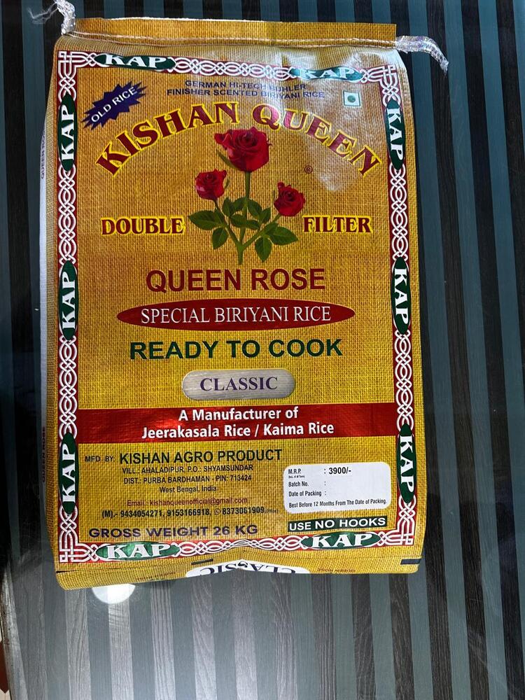 Kishan Queen Biryani Rice 25 Kg - Color: White