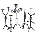 Wrought Iron Candle Holders - Wrought Iron, 12-36 Inches Height, Black Color | Elegant Design, Handcrafted Quality, Versatile Use