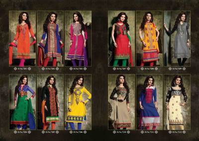 Party wear cotton salwar kameez