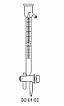 Borosilicate Glass Double Oblique Bore Ptfe Key Stopcock, 3- Way