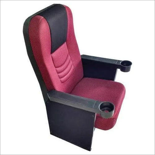 Modern Auditorium Chairs - Moulded PU Foam, 22-23 Inch CTC Size, Red | Durable, Easy to Clean, Eco-Friendly