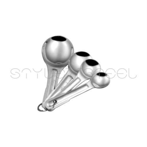 Economy Measuring Spoon - Stainless Steel 1/4 to 1 Tbsp, LFGB SGS Certified, Precise Durable Set