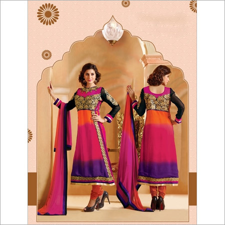 Casual Straight Salwaar Kameez - Cotton Silk, Upto 44" Size, Pink with Contrast Dupatta | Heavy Embroidery, Lace Work, Comfortable Fit, Stylish Look