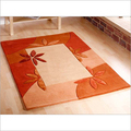 Indian Hand Knotted Carpet - Acrylic, Bamboo, Silk, Wool | Customized Design, Multi Color, Anti-slip, Easy To Wash