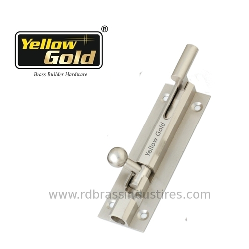 Brass Marble Tower Bolt / Necked Tower Bolt