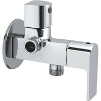Two Way Angle Cock - Brass Material, 20 Mm Size, Silver Color | Easy Installation, Leak Proof, Rust Proof, Polished Finish