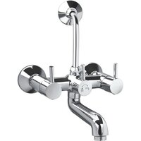 Wall Mixer Telephonic With Bend Fittings - Color: Silver