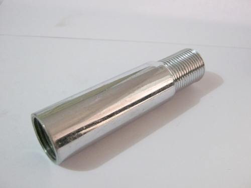 Brass CP Finish Extension Nipple - 1-4 Millimeter Thickness, Polished Silver Surface for Fitting Applications