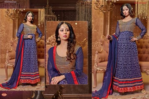 Georgette With Net Anarkali