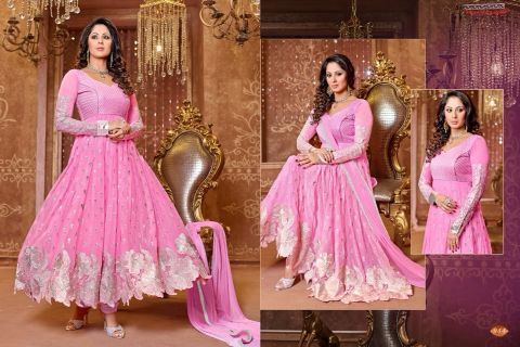 Georgette With Net Anarkali