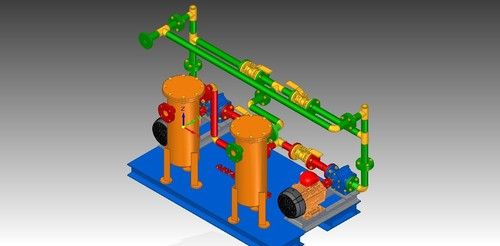 Cast Iron Skid Mounted Duplex Pumping System