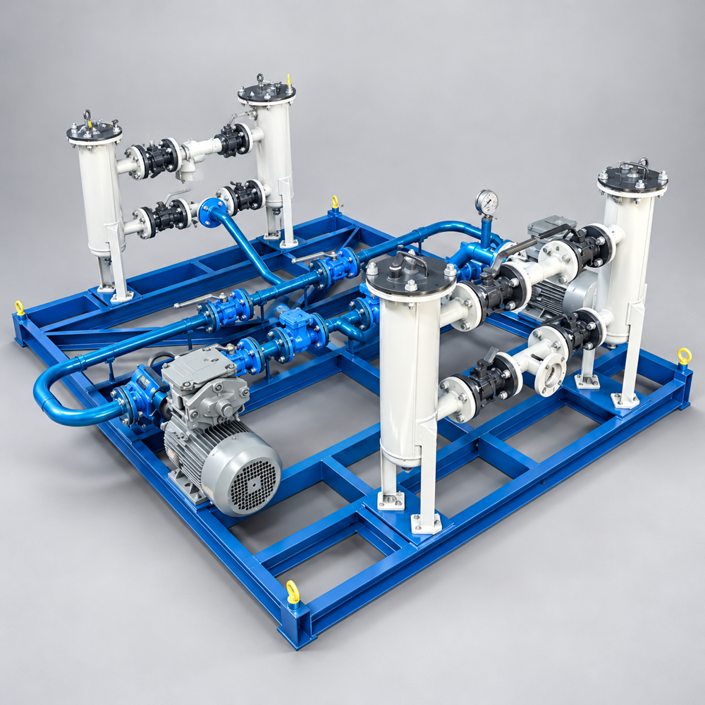 Diesel Pumping Flame Proof Assembly - Color: Blue And Green