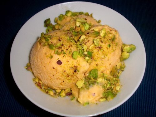 Pista Ice Cream - Milk Base, Small & Medium Sizes, Light Orange | Juicy Texture, Pure Vegetarian, Delicious Taste