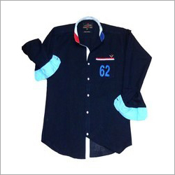 Mens Dark Blue Casual Shirts