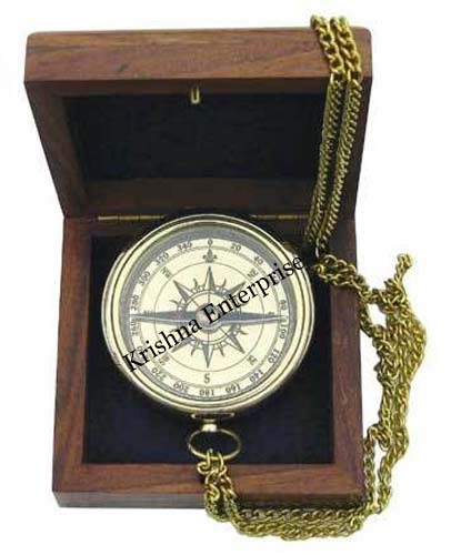 Antique Compass With Box
