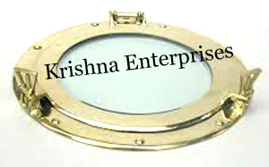 ब्रास नॉटिकल पोर्थोल मिरर