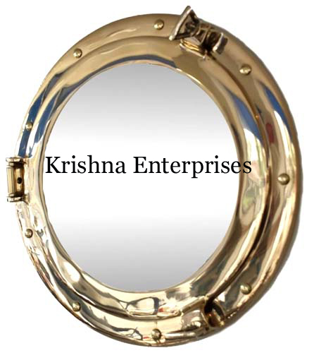 Brass Nautical Porthole Mirror