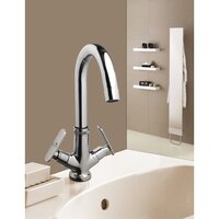 Center Hole Basin Mixer - Color: Silver
