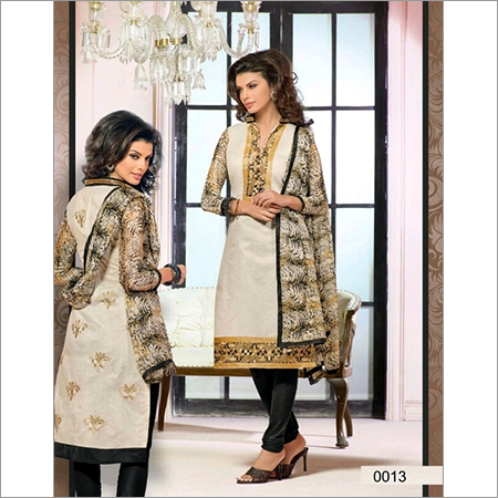 chanderi brasso suit