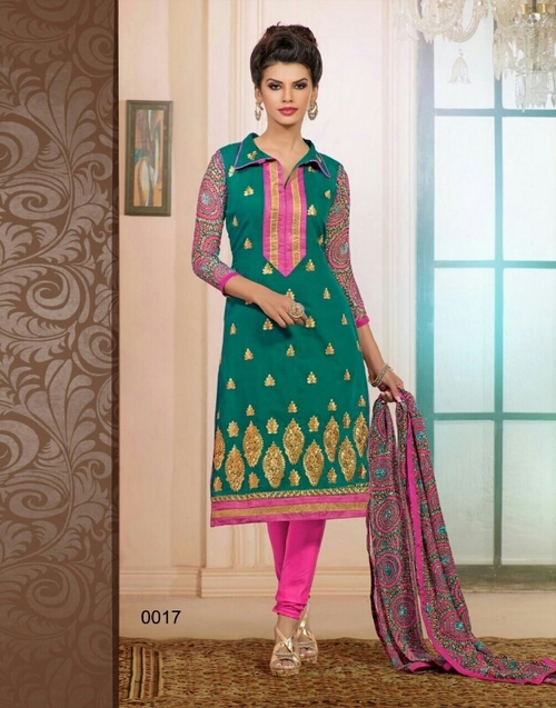chanderi brasso suit
