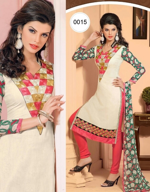 chanderi brasso suit