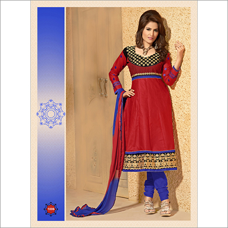 Red Blue Anarkali