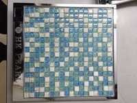 Glass Tiles - 2x2 Inch, Blue Green White Glossy Finish | Antibacterial, Square Edge, Full Body & Glazed Options