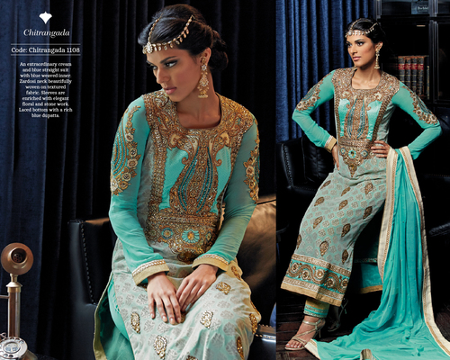 Light Green And Grey Weeding Wear  Fancy Letest Salwar Kamiz