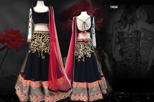 1404 - Net Fabric, Free Size, Black Color | Embroidered, Full Sleeves, Laces Decoration, No Fade, Washable, Suitable for All Seasons