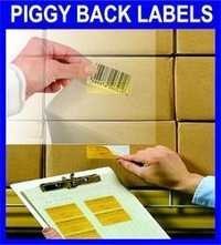 Piggyback Labels - Durable Paper, Available In Various Sizes, Yellow | Waterproof, Rectangle Stickers For Product Identification, Warehousing, Shipping