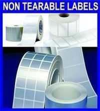 Non Tearable Labels - Polyester Material, Various Sizes, White/silver Color | Durable, Weatherproof, Tear Resistant, Self-adhesive