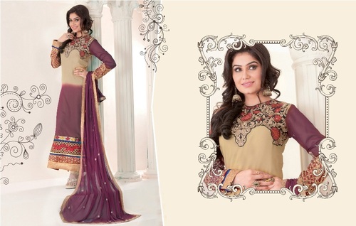 Elegant Semi- Stitched Dress 