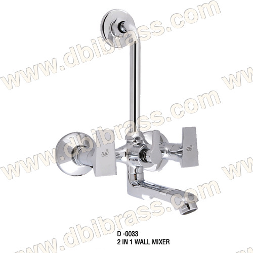 Brass 2 In 1 Wall Mixer