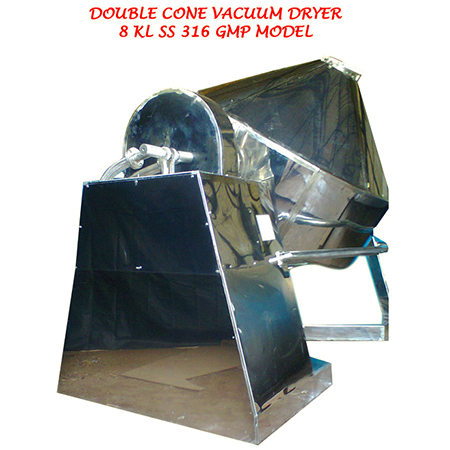 Double Cone Vacuum Dryer Capacity: 50-3000 Liters Kg/Hr