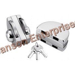 Silver Double Door Lock (Only Knob With Indicator)