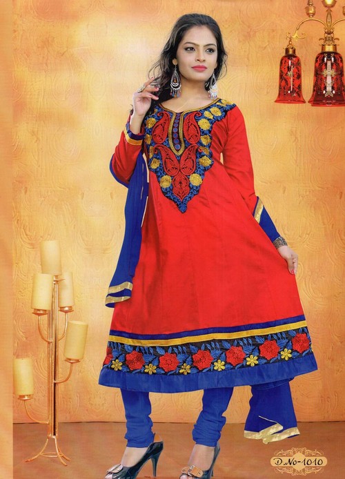Latest Casual Dress Collection - Cotton, Knee-Length, Red | Stylish Design, Comfortable Fabric, Elegant Floral Embroidery, Perfect Fit, Versatile Style, Durable Material, Long Sleeve Anarkali